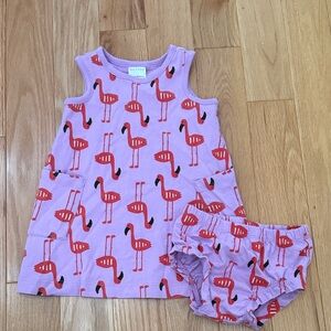 Hanna Andersson Pink Flamingo Dress Set